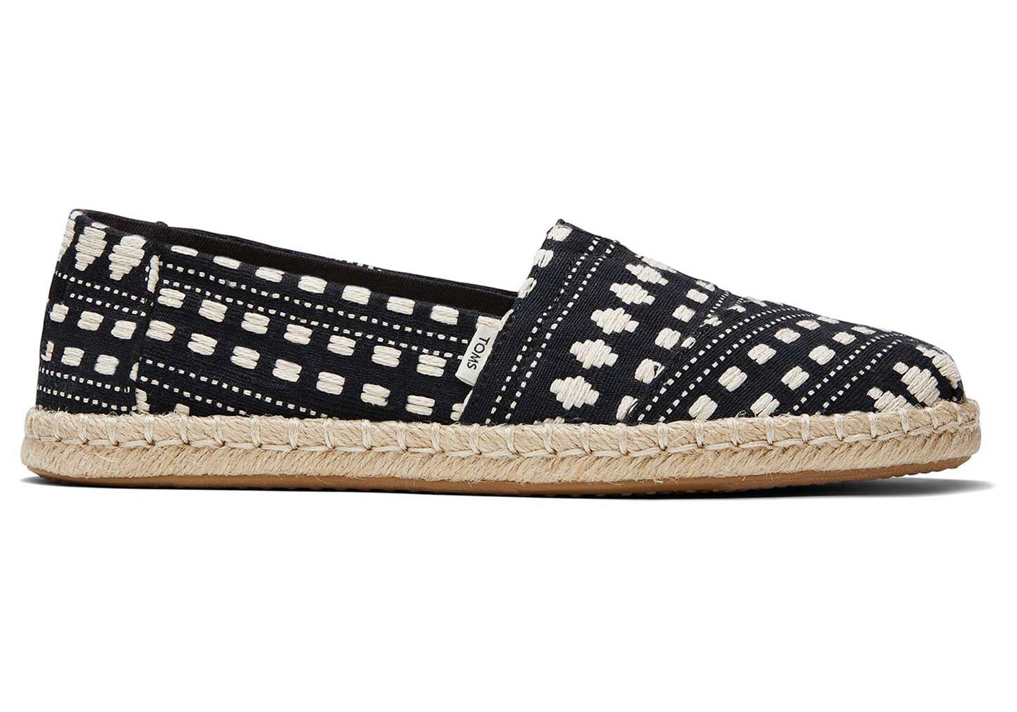 Toms Espadryle Damskie Czarne - Alpargata Rope - 05MGZYBWX